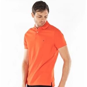 Tommy Hilfiger Men's Orange Polo Shirt